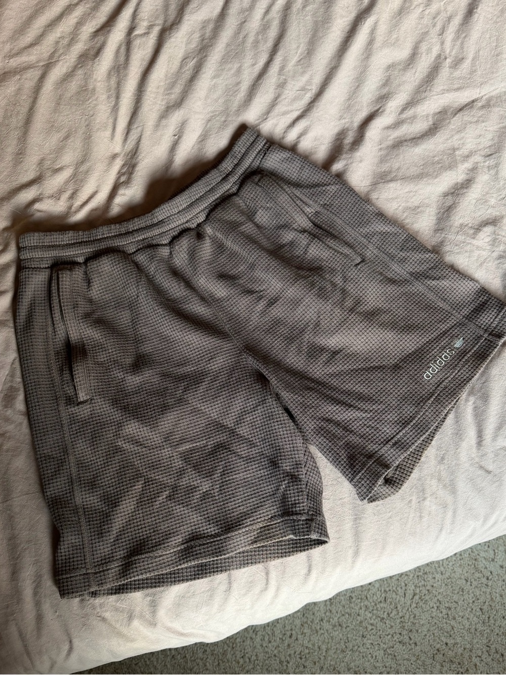 Adidas Brown Waffle Knit Shorts